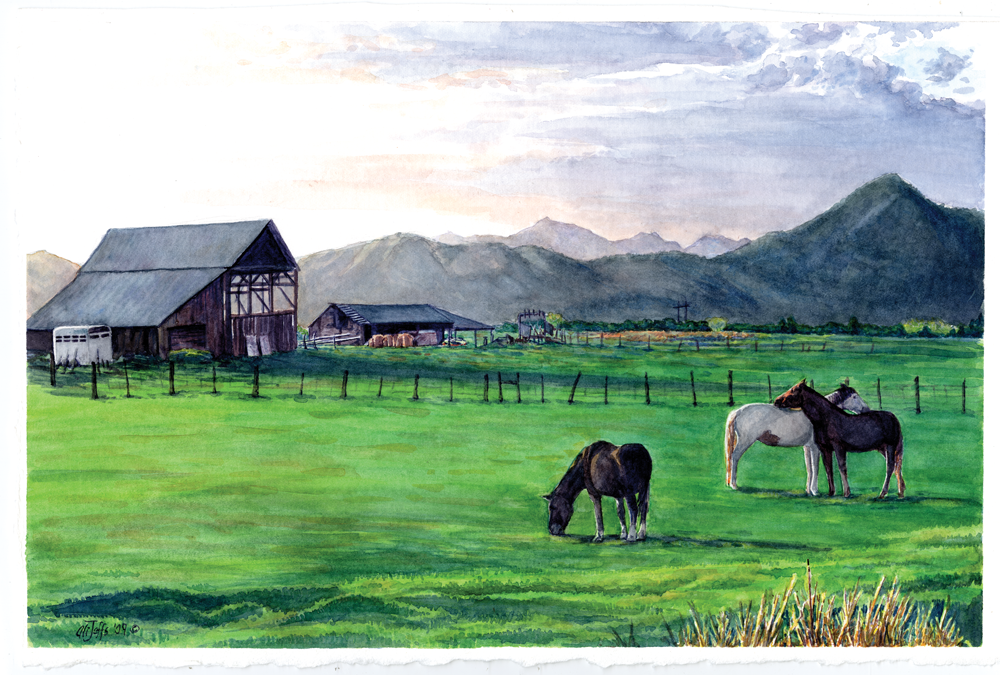 Durango Barn landscape painting